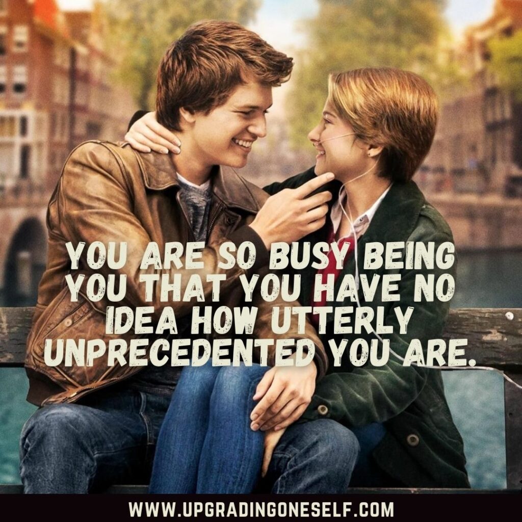 Square image highlighting top 20 mind-blowing quotes from The Fault In Our Stars