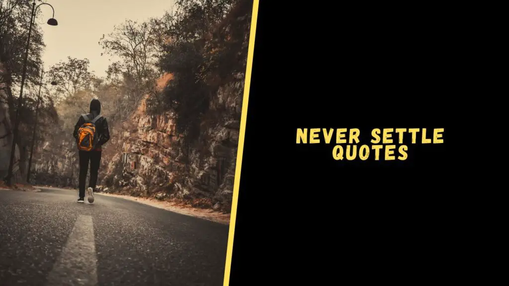 Never Settle quotes